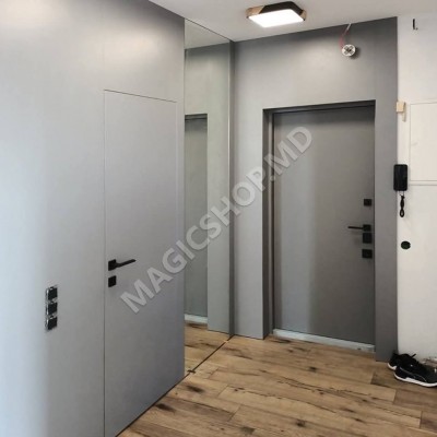 Скрытая межкомнатная дверь Cant Aluminiu Negru DS